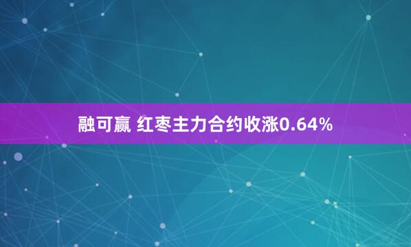 融可赢 红枣主力合约收涨0.64%